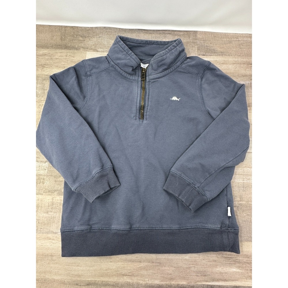 Tommy Bahama Toddler 1/4 Zip Sweatshirt Lightweight Pullover Blue-Gray ~ Size 4T